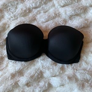 Black VS strapless push-up bra